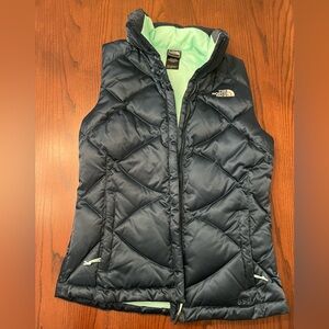 Women’s blue North Face puffer vest XS